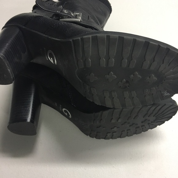 Guess Black Booties with Buckles & Front Sock NWOT - Picture 4 of 5